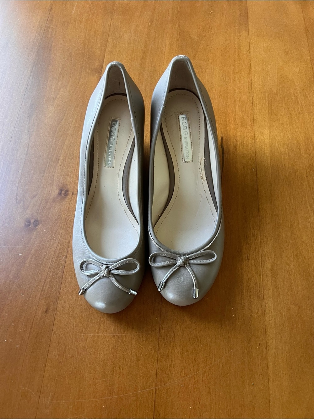 BCBGeneration Taupe Bow Ballet Flats
